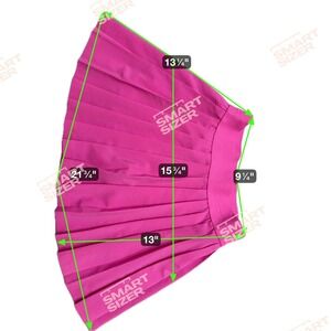 Pleated Skirt Tennis Style Mini Skort Hot Pink Athletic Athleisure Womens